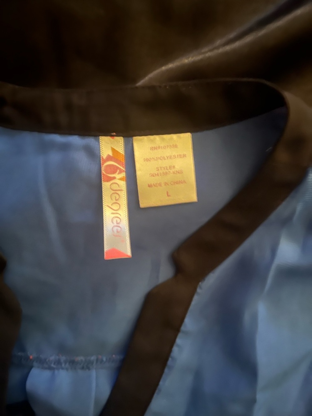 Blue blouse with black trim - 6 Degrees